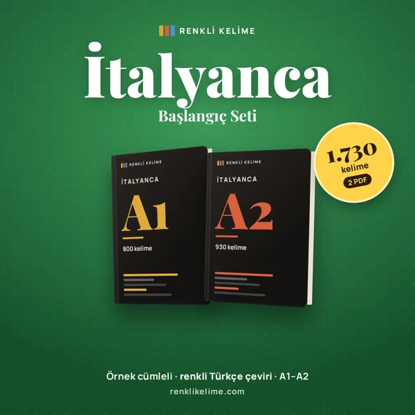 İtalyanca A1–A2 PDF seti kapağı