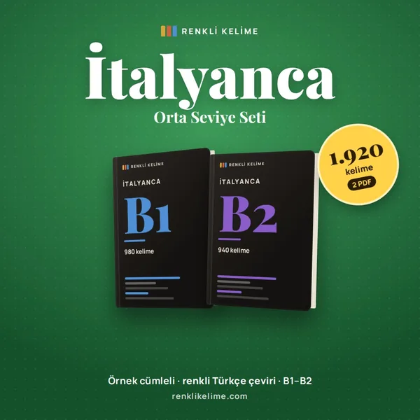 İtalyanca B1–B2 PDF seti kapağı