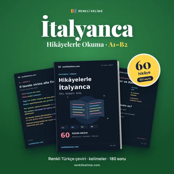 Hikâyelerle İtalyanca kitap kapağı